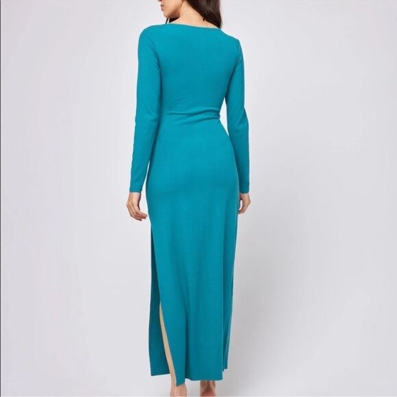 NWT L Space Hayden dress women's size large long with side slit - Picture 3 of 16